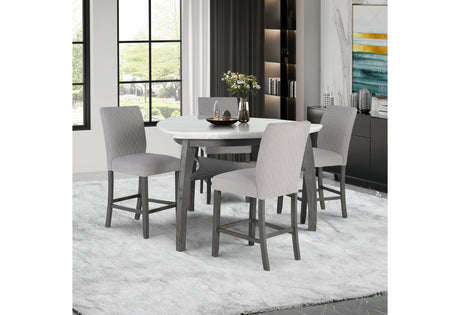 D8192 Triangle Bar Table + 4 Bar Stools - sold by Home Elegance USA