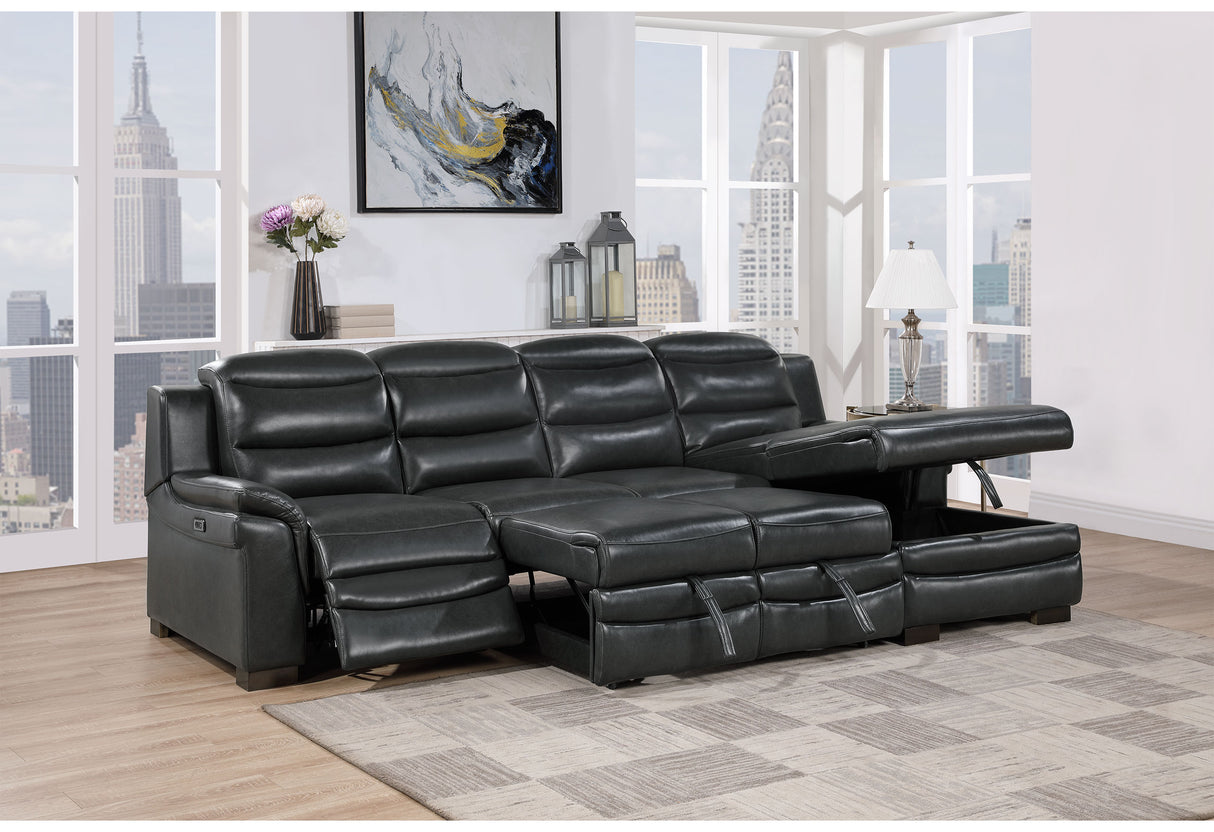 U8518 Blanche Charcoal Sofa Bed With Usb | Global Furniture USA