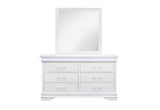 Charlie White Twin Bed, Dresser, Mirror And Nightstand - sold by Home Elegance USA