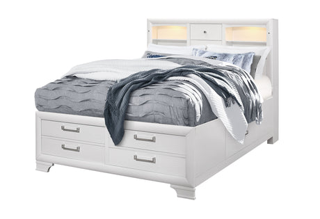 Jordyn White Queen Bed | Global - Home Elegance USA