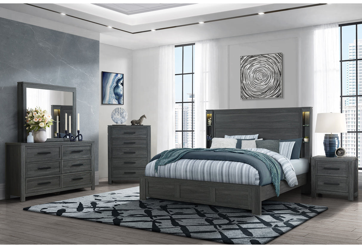 Cypress Dark Grey Nightstand | Global Furniture USA - Home Elegance USA