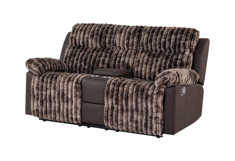 U6028 Brown Console Reclining Loveseat | Global Furniture USA