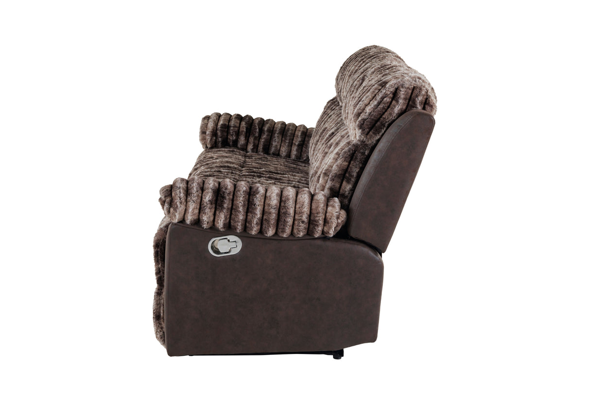 U6028 Brown Reclining Sofa | Global Furniture USA
