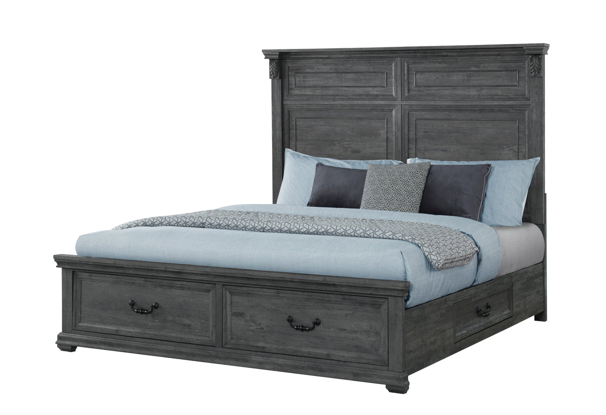 Tatum Grey Stoarge King Bed | Global
