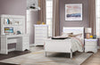 Charlie White Twin Bed, Dresser, Mirror And Nightstand - sold by Home Elegance USA