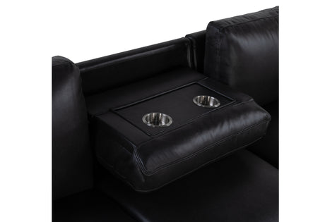 U1830 Blanche Charcoal/Black Sofa Bed With Usb And Ddt | Global Furniture USA - Home Elegance USA