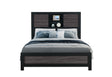 Lisbon Grey/Black Bookcase Queen Bed | Global - Home Elegance USA