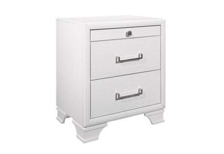 Jordyn White Nightstand | Global Furniture USA - Home Elegance USA