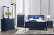 Charlie Blue Full Bed Group With Led - sold by Home Elegance USA