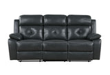 U5050 Grey/Black Welt Reclining Sofa | Global Furniture USA - Home Elegance USA