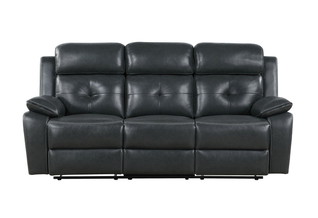 U5050 Grey/Black Welt Reclining Sofa | Global Furniture USA - Home Elegance USA