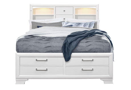 Jordyn White Queen Bed | Global - Home Elegance USA