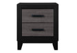 Lisbon Grey And Black Nightstand | Global Furniture USA - Home Elegance USA
