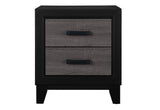 Lisbon Grey And Black Nightstand | Global Furniture USA - Home Elegance USA