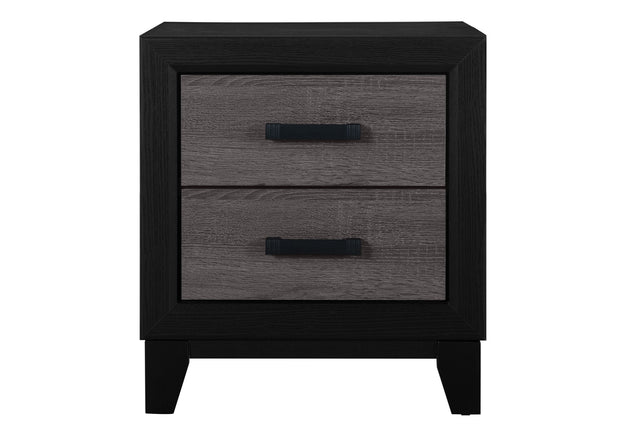 Lisbon Grey And Black Nightstand | Global Furniture USA - Home Elegance USA