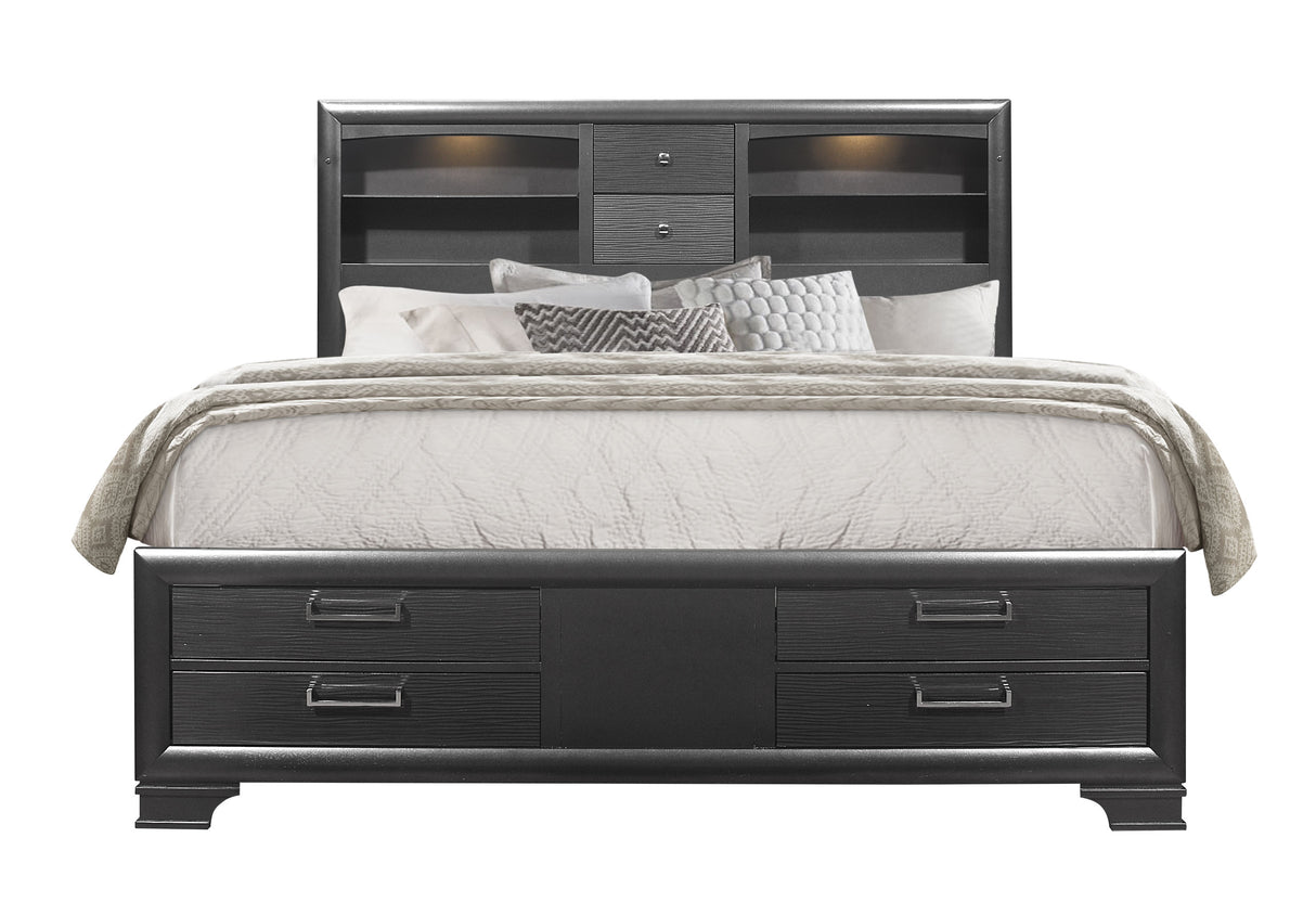 Jordyn Grey Queen Bed | Global - Home Elegance USA