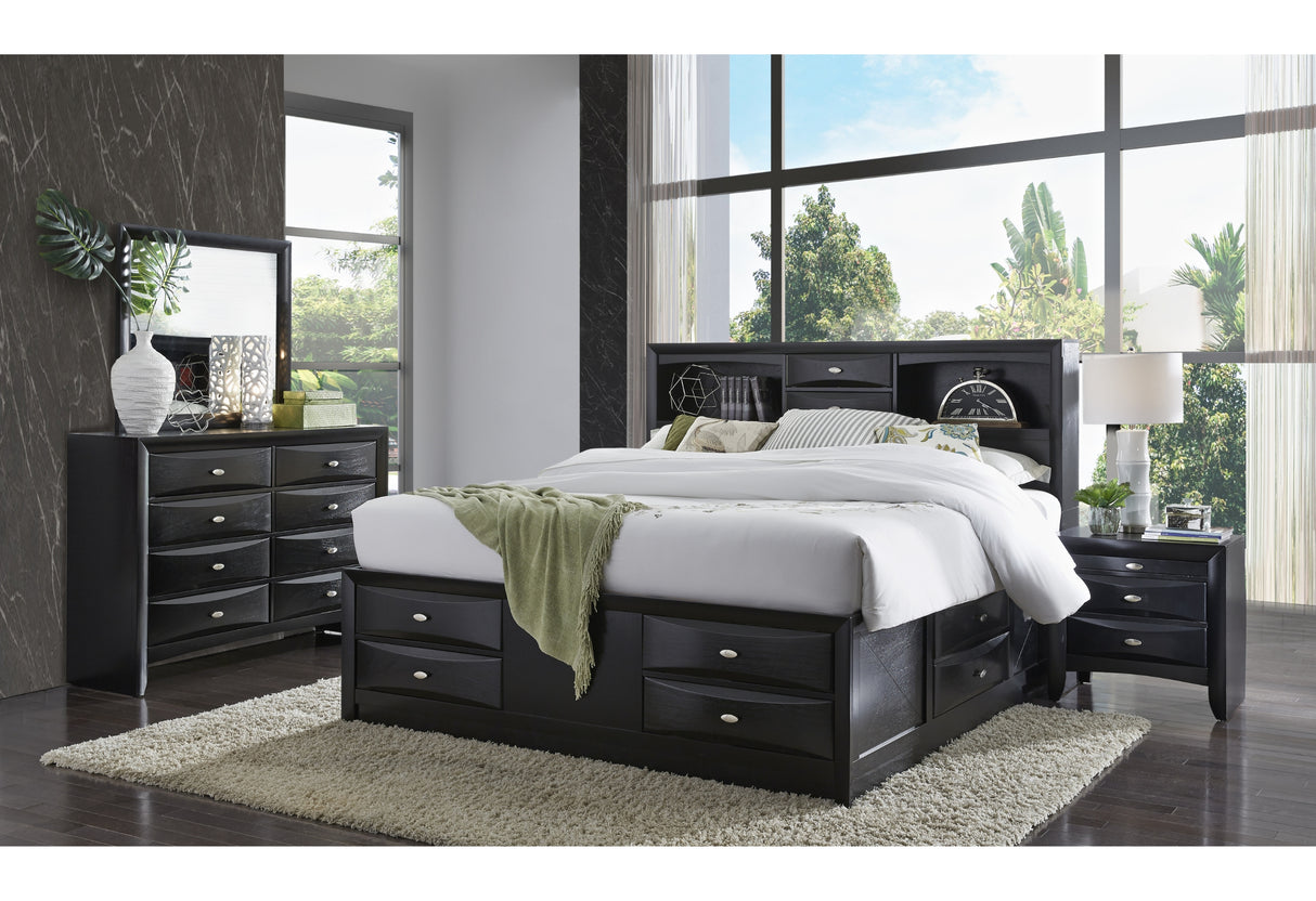 Linda Black Nightstand | Global Furniture USA - Home Elegance USA