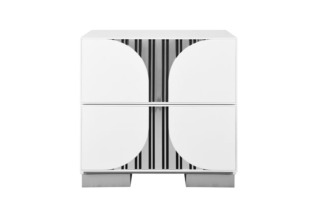 Talia White Nightstand | Global Furniture USA