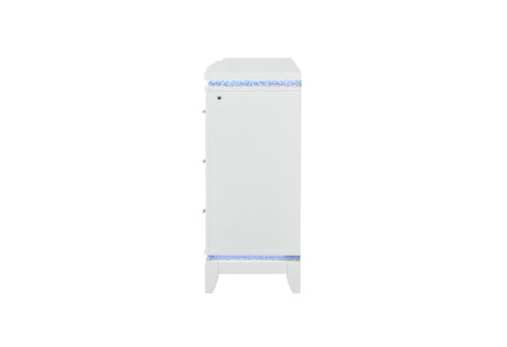 Alina White Dresser With Led