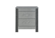 Logan Silver Nightstand | Global Furniture USA - Home Elegance USA
