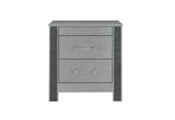 Logan Silver Nightstand | Global Furniture USA - Home Elegance USA