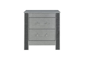 Logan Silver Nightstand | Global Furniture USA - Home Elegance USA