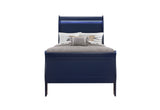 Charlie Blue Twin Bed, Dresser, Mirror, & Nightstand - sold by Home Elegance USA