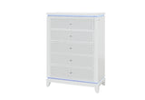 Alina White Chest W/ Led | Global - Home Elegance USA