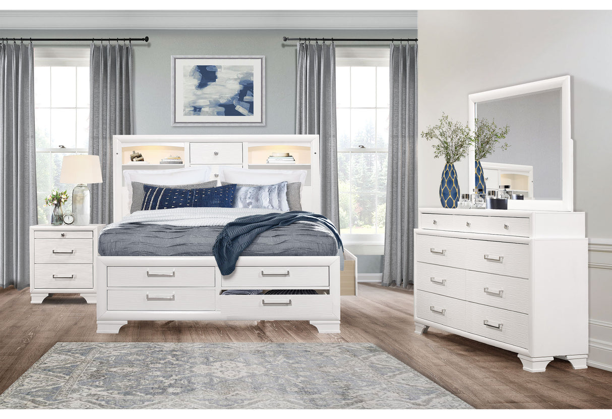 Jordyn White Full Bed Group - sold by Home Elegance USA