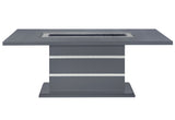 Monaco Dark Grey Dining Table And 4 Monaco Dark Grey Dining Chairs - sold by Home Elegance USA