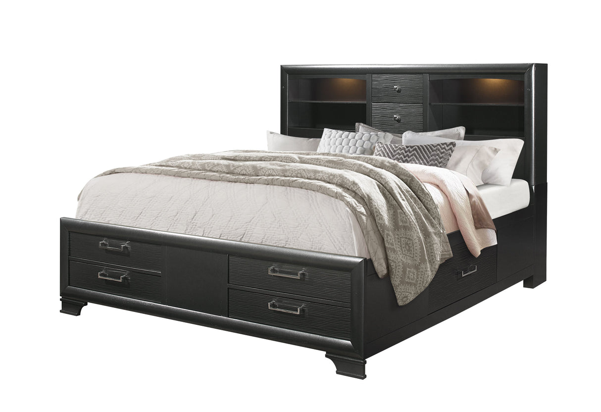 Jordyn Grey Queen Bed | Global - Home Elegance USA
