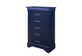 Charlie Blue Chest With Led | Global - Home Elegance USA
