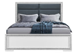 Andros Silver King Bed W/Led | Global - Home Elegance USA