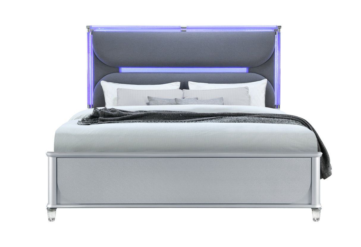 Lando Silver King Bed | Global - Home Elegance USA