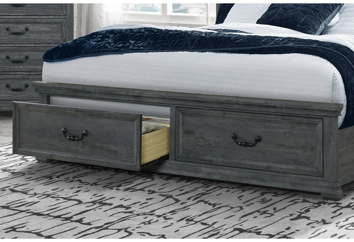 Rowan Grey Storage Queen Bed | Global
