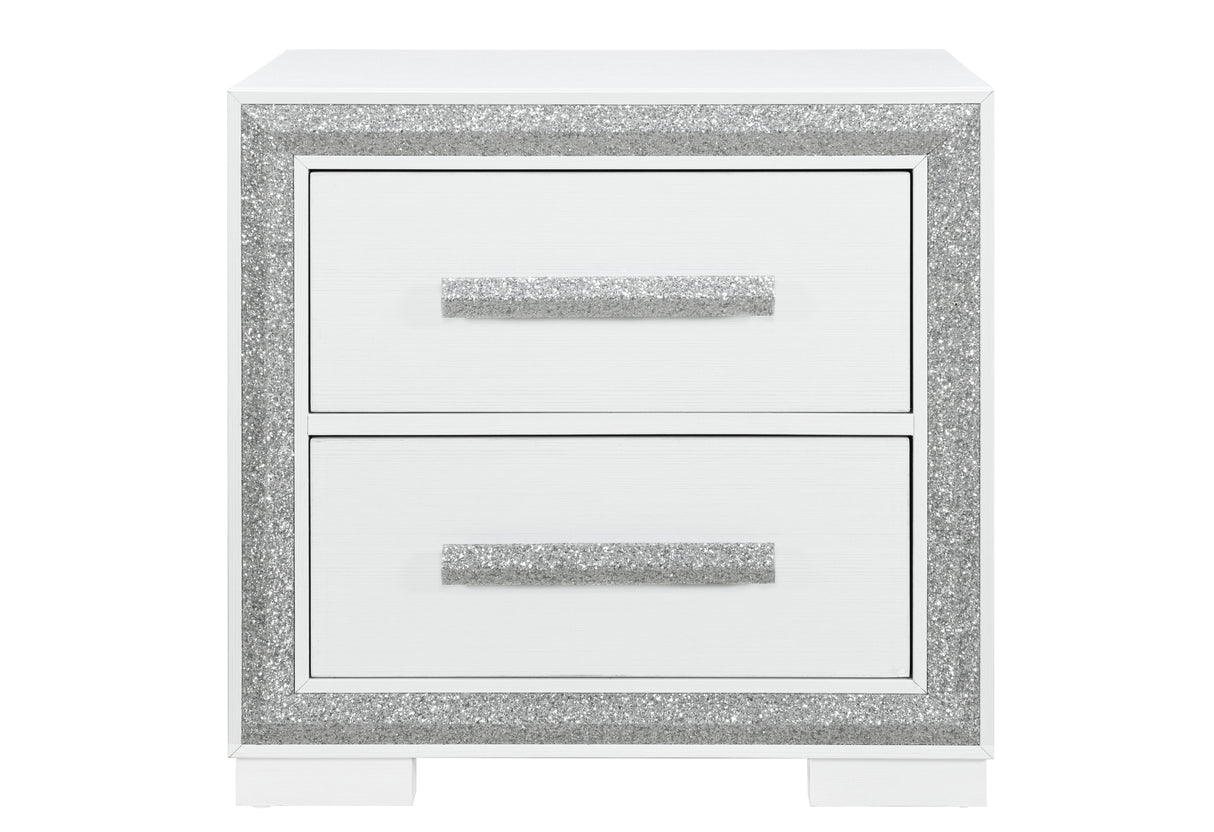 Andros Silver Nightstand | Global Furniture USA - Home Elegance USA