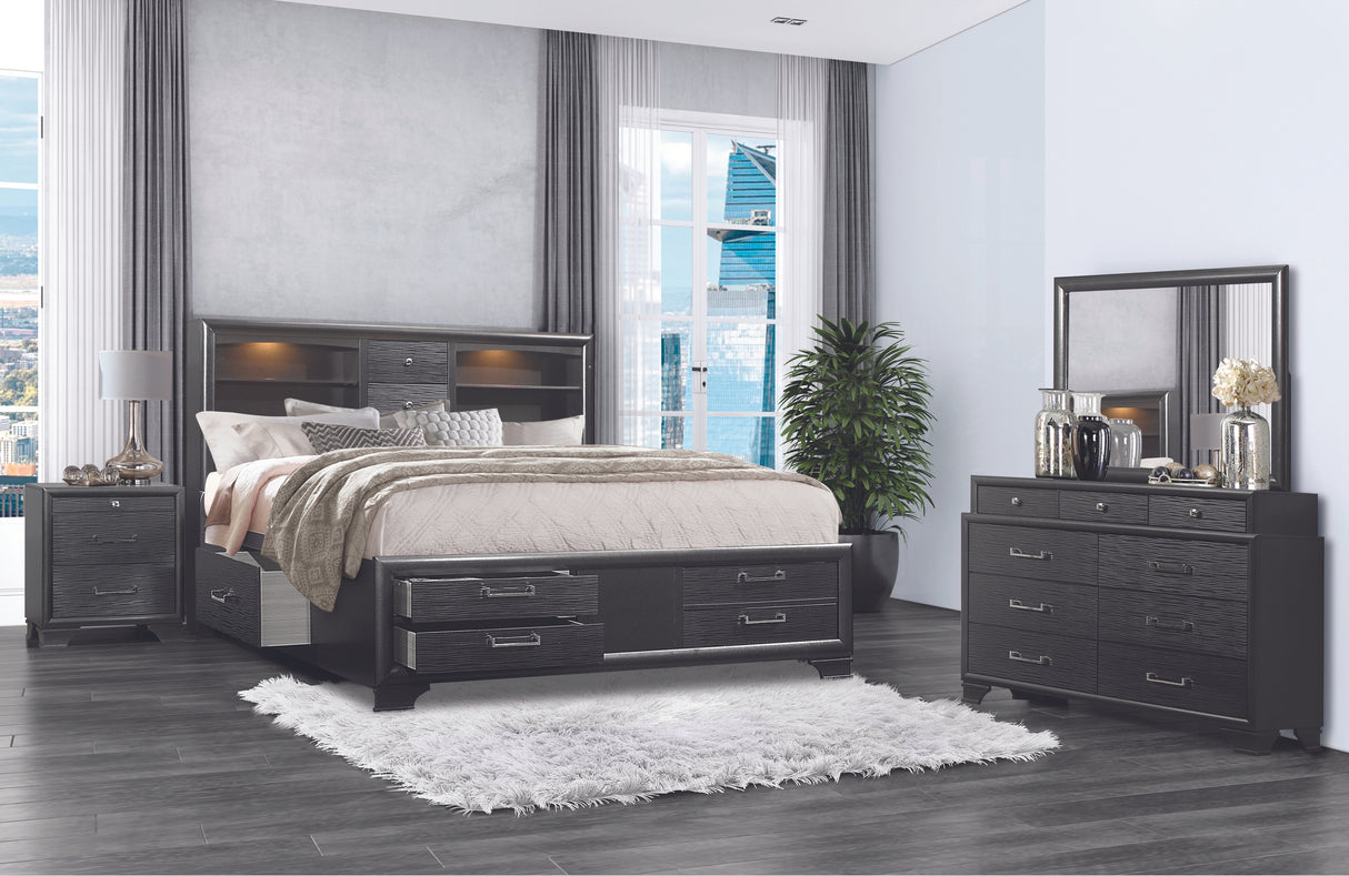 Jordyn Grey Queen Bed Group - sold by Home Elegance USA