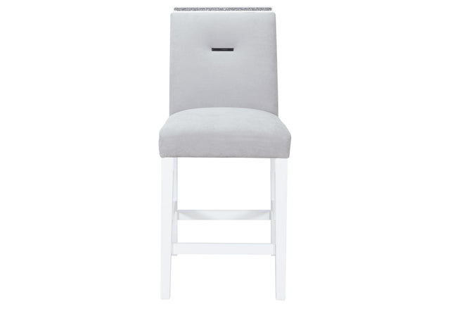 Monaco Grey/White Bar Stool Kit Of 2 | Global Furniture USA - Home Elegance USA