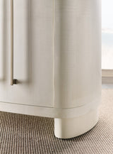 Melange Bar None Credenza in White by Hooker Furniture – door and leg details