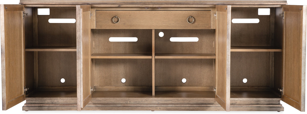 Dovetail drawer and adjustable shelves – interior of Melange Dancer Credenza