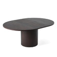 Miami - Modern Brown Round Dining Table with Extension - View Image 1