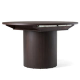Miami - Modern Brown Round Dining Table with Extension - View Image 1