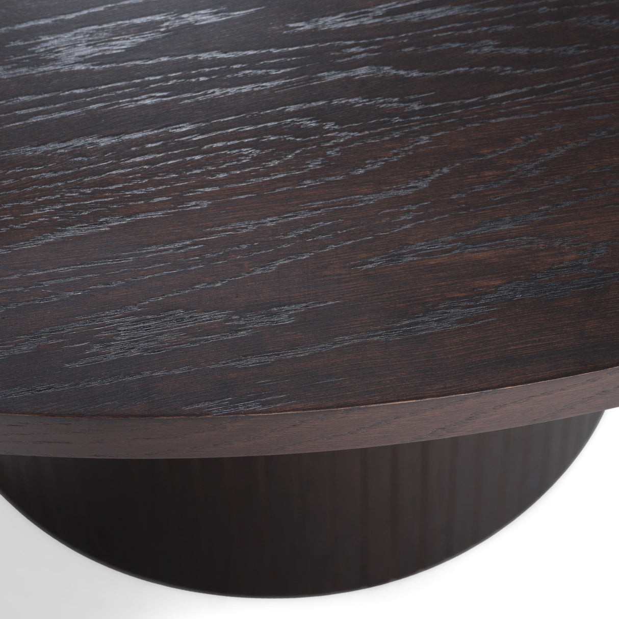 Miami - Modern Brown Round Dining Table with Extension - View Image 1