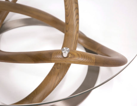 Modrest Michele Modern Glass Walnut Coffee Table | VIG - sold by Home Elegance USA