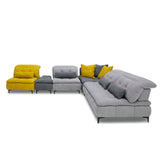 David Ferrari Mikado - Italian Modern Grey + Yellow Fabric Modular Sectional Sofa - VGFTMIKADO - Home Elegance USA - 3