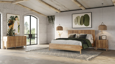 Eastern King - Mikala - Modern Natural Oak Bedroom Set - View Image 1
