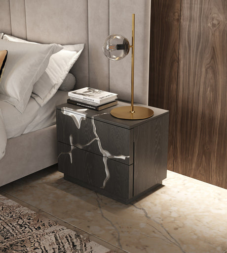 Penelope + Aspen Modern Beige Velvet & Brown Ash Bedroom Set – VIG Furniture - sold by Home Elegance USA