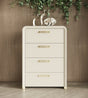Florence - Modern Beige Leatherette + Gold Chest - View Image 1