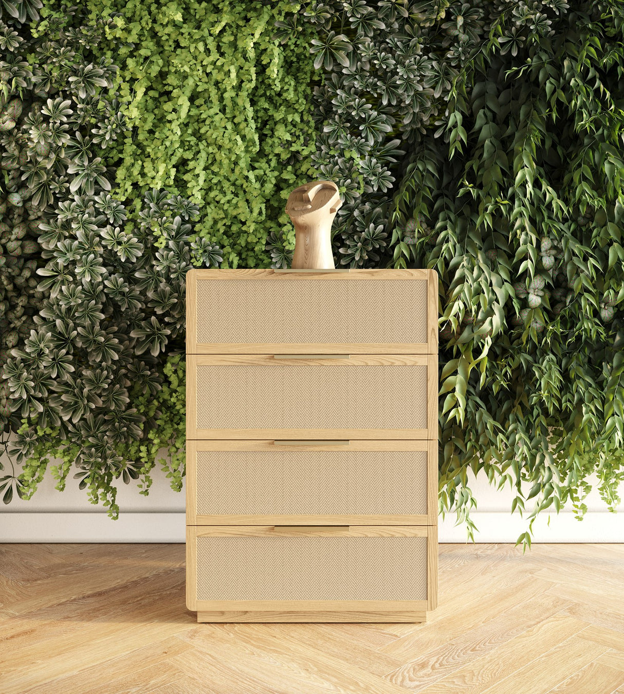 Gavin - Modern Natural Ash + Rattan Chest - View Image 1