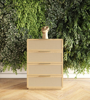 Gavin - Modern Natural Ash + Rattan Chest - View Image 1